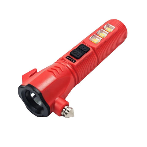 2 pcs Powered Car Safety Hammer Flashlight with Seatbelt Cutter, LED High Lumens,, USB Charging, Attraction, Portable Design