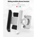 Bike Phone Holder Motorcycle Metal Rearview Mirror Bracket Takeaway Ride Shock-Proof Navigation Fixed Bicycle Bracket