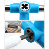 Skate Tool All-in-One, Multi-Function Portable Skateboard T Tools Accessory - with T-Type Allen Key and L-Type Phillips Head