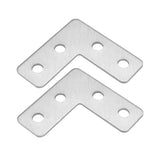 Flat Plate L Shape, 40mmx40mm, Stainless Steel 304 Angle Corner Brace Repair Brackets, Pack of 10 Brace Repair Brackets