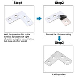Flat Plate L Shape, 40mmx40mm, Stainless Steel 304 Angle Corner Brace Repair Brackets, Pack of 10 Brace Repair Brackets