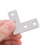 Flat Plate L Shape, 40mmx40mm, Stainless Steel 304 Angle Corner Brace Repair Brackets, Pack of 10 Brace Repair Brackets