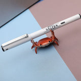 4PCS New Creative Cute Crab Pen Holder Weightlifting Crabs Pen Stand Pen Holder for Desk Stationery Gift