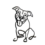 2 pcs Dog Line Art Sculpture Decor Geometric Metal Line Crafts Gifts for Dog Lover Animal Home Household Decorations In Australia - Darrahopens