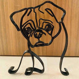 2 pcs Dog Line Art Sculpture Decor Geometric Metal Line Crafts Gifts for Dog Lover Animal Home Household Decorations In Australia - Darrahopens