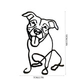 2 pcs Dog Line Art Sculpture Decor Geometric Metal Line Crafts Gifts for Dog Lover Animal Home Household Decorations In Australia - Darrahopens