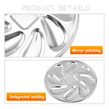 Oyster Tray 9inch/23cm Stainless Steel Oyster Shell Shaped Kitchen Oyster Dinner Plate Serving Seafood Server Plate Clam