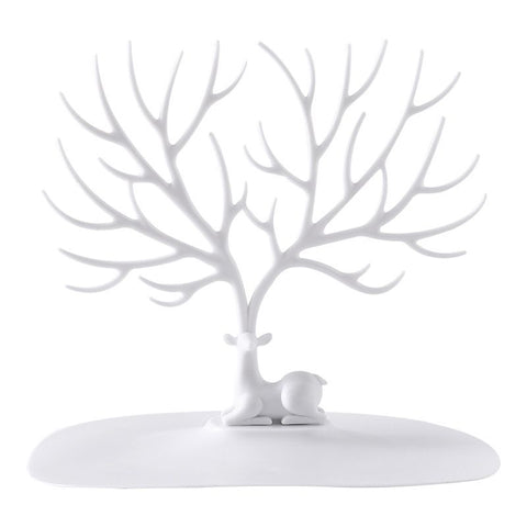 2 pcs Antique Birds Tree Stand Jewelry Display Necklace Earring Bracelet Holder Organizer Rack Tower Black and white In Australia - Darrahopens