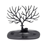 2 pcs Antique Birds Tree Stand Jewelry Display Necklace Earring Bracelet Holder Organizer Rack Tower Black and white
