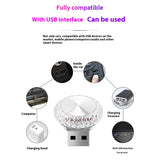 6 PCS USB LED Angel Eye Crystal Ambient Light, Car Interior Ambient Light, Plug and Play USB Decorative Night Light