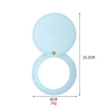 5 Pcs Compact Mirrors for Purses Unbreakable Stainless Steel Mirror with PU Leather Sleeve Mini Portable Makeup Mirror