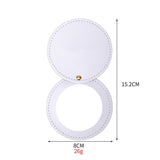 5 Pcs Compact Mirrors for Purses Unbreakable Stainless Steel Mirror with PU Leather Sleeve Mini Portable Makeup Mirror