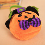 5pcs Halloween Trick Treat Bags Tote Bags Kids Candy Reuseful Pumpkin Cute Halloween Decorations for Gifts Wrapping