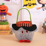 5pcs Halloween Trick Treat Bags Tote Bags Kids Candy Reuseful Pumpkin Cute Halloween Decorations for Gifts Wrapping