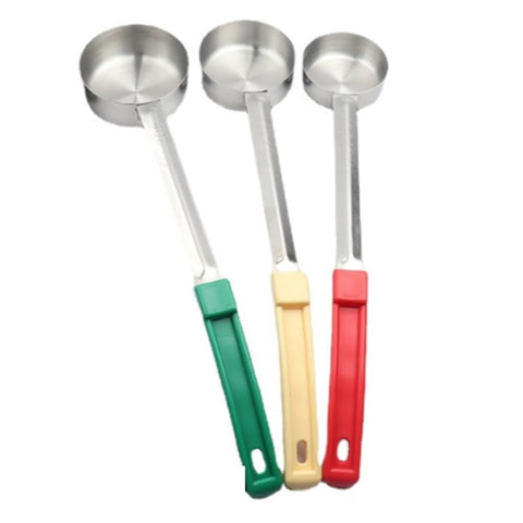 3 pcs Stainless Steel Portion Control Solid Serving Spoon 3-Piece Combo Set 2Oz, 3Oz, 4Oz Sauce Spoon Flat Bottom Spoon In Australia - Darrahopens