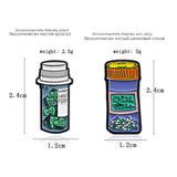 2 pcs Enamel Pin Brooch, Funny Cartoon Medical Design, Lapel Pin for Women Men Teens Adults Drug Pill Love Me Medicine