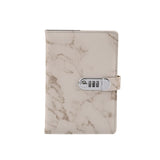 3 pcs Marble Diary with Lock, 100 Pages College Ruled Secret Journal with Lock, Waterproof Diary with Lock, Journal with Lock