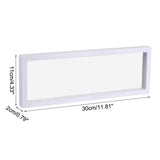 Floating Frame Display Holder Stand 3D Jewelry Display Box White for Ring Necklace Bracelet Earring Pack of 2