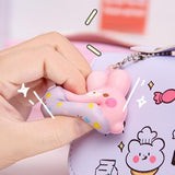 Donuts Pencil Case Cute Cartoon Pen Holder Large Capacity Pencil Pouch Box Aesthetic Pen Case Three-layer Pencil