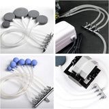 Aquarium Air Pump Regulating Valve, Stainless Steel Aquarium Fish Air Pump Valve 8mm Turn to 4mm Splitter Control Valve(6 Way)