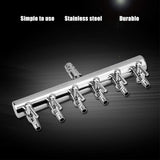 Aquarium Air Pump Regulating Valve, Stainless Steel Aquarium Fish Air Pump Valve 8mm Turn to 4mm Splitter Control Valve(6 Way)