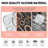 Mirror Frame Silicone Mold, Fondant Mold Wedding Cake Decorating Mold for Cookie, Chocolate, Candy, Cupcake Toppe