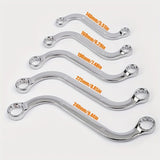 S-Style Box Wrench Set Metric S-Style Wrench with Double , S-Shaped Wrench for Vehicle Maintenance Machinery, 5Pcs