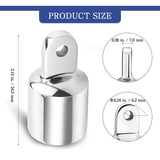 2 pcs Top Cap Eye End Boat Fitting, Stainless Steel Top Hardware , Marine Hardware Stainless Steel Top Fittings Boats Marine