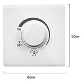 86 Type Ceiling Fan Adjustment Stepless Speed Controller Wall Switch 220V 10A Dimmer Light Switch Lighting Control