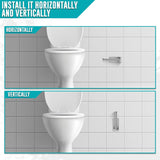 Toilet Roll Holder Wall Mounted - Self Adhesive, Stainless Steel Toilet Paper Holder for Bathroom & Kitchen - Waterproof