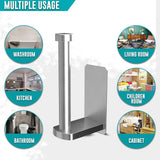 Toilet Roll Holder Wall Mounted - Self Adhesive, Stainless Steel Toilet Paper Holder for Bathroom & Kitchen - Waterproof