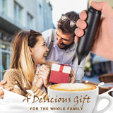 2 in 1 Milk Frother for Coffee - Durable Handheld Frother Electric Drink Mixer Handheld, Mini Electric Whisk for Coffee, Matcha
