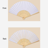 3PCS Foldable Bamboo Fans, Eastern Style Handheld Fan Japanese Chinese Fan for DIY Decoration Wedding Dancing Party
