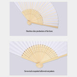 3PCS Foldable Bamboo Fans, Eastern Style Handheld Fan Japanese Chinese Fan for DIY Decoration Wedding Dancing Party