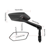 Mirror Seat Raised, Bicycle Rearview Mirror Rotated 360 Degrees, Motorcycle Rearview Mirror Modified with Large(1 Pair) In Australia - Darrahopens
