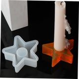 Tea Light Candle Holder Silicone Molds, Star Shape Candlestick Epoxy Casting Silicone Molds for DIY Jewelry Box