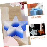 Tea Light Candle Holder Silicone Molds, Star Shape Candlestick Epoxy Casting Silicone Molds for DIY Jewelry Box
