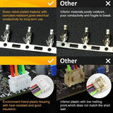 380Pcs Male and Female Spade Connector and Connectors Terminals Wire Crimp Terminal 2.8mm Pitch 2 3 4 6Pin