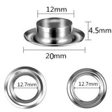 100 Sets Metal Eyelets, Eyelets and Grommets Eyelet Kit, Round Inner Hole DIY Rivet for Canvas, Shoes, Clothing, Bead Cores