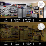 LED Garage Light Bulb,Mini 28W LED Garage Ceiling Lights 4 Adjustable Panels, Garage LED Light Bulb,E27 6500K Daylight LED