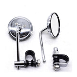 1 pairs Motorcycle Universal Round Mirrors Hand Bar Rear View Mirrors Street bike Cafe Racer Old School Dirt bike In Australia - Darrahopens