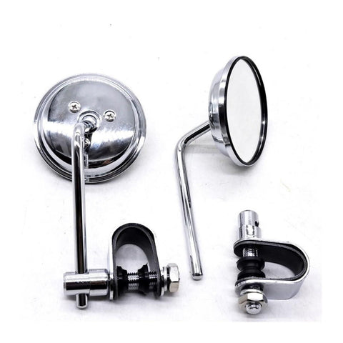 1 pairs Motorcycle Universal Round Mirrors Hand Bar Rear View Mirrors Street bike Cafe Racer Old School Dirt bike In Australia - Darrahopens