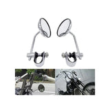 1 pairs Motorcycle Universal Round Mirrors Hand Bar Rear View Mirrors Street bike Cafe Racer Old School Dirt bike