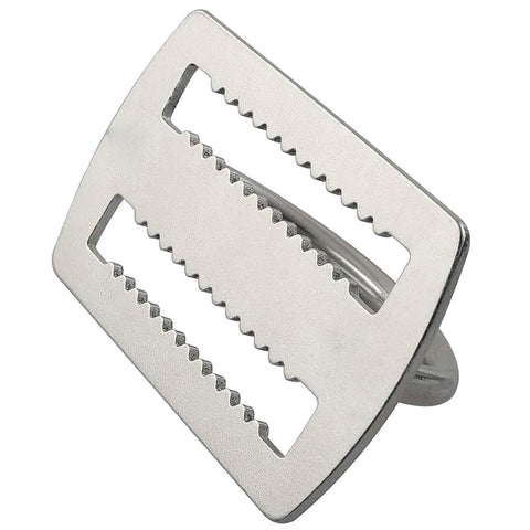 Weight Belt Keeper,Diving D Ring Belt Buckle Back Fly Side Hanging Positioning Buckle,Stainless Steel Serrated Weight Belt Keeper