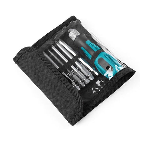 9pcs/set Precision Strong Magnetic Multi-Bit Screwdriver Set 1/4" Hex Shank Slotted Phillips Head Screwdriver Kit Bag Rubber