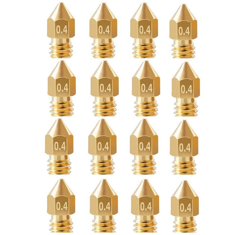 16Pcs 3 Nozzles 0.4mm, Extruder Nozzles 0.4mm Compatible for Series 3D Printer Brass Nozzles(1.75mm) In Australia - Darrahopens