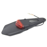 Rear Fender Brake Tail Light LED Lamp Red with Bracket For Motorcycle Motocross Dirt Bike Mountain Bike Stalls (Red Lens)