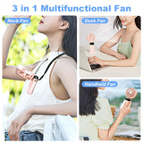 Portable Handheld Fan, Type-C Rechargeable, 1200mAh Battery Operated Fan with LED Display, 90° Foldable In Australia - Darrahopens
