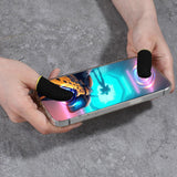 10 pairs Color random Gamer Finger Sleeves Carbon Compression Support Thumb Gloves Touchscreen Finger Cover Anti Sweat