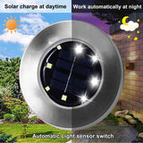 Solar Ground Lights, Waterproof Garden Upgraded Outdoor Bright in-Ground Landscape Lights for Pathway,Yard (4 Pack White Light) In Australia - Darrahopens